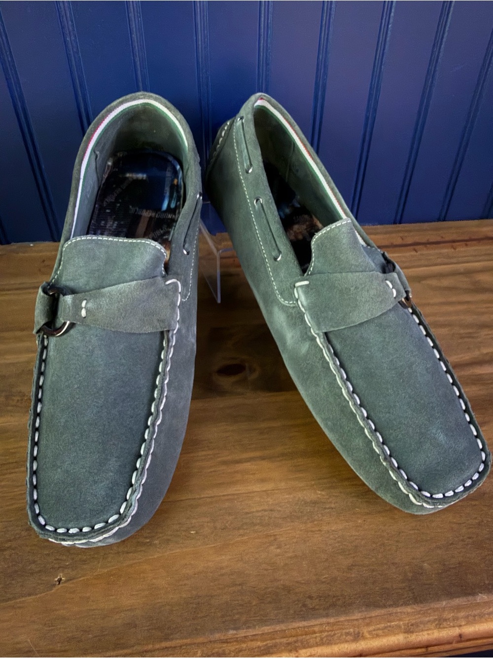 Sandro Moscoloni Hash Gray Suede Driving Loafers Men’s 10.5 D